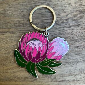 Anchor Paper Company floral keychain